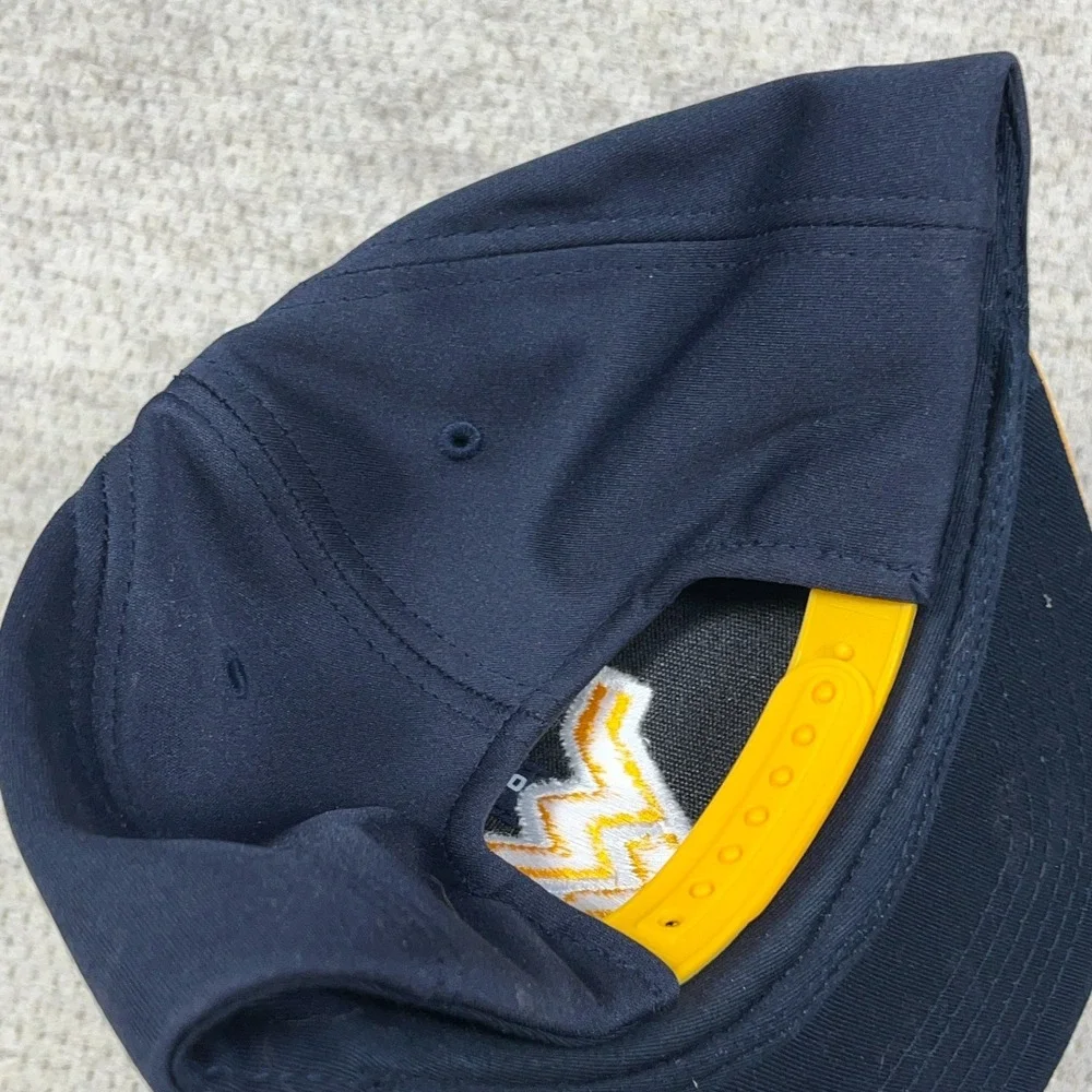 West Virginia Mountaineers Hat Cap Snapback WVU Blue‎ Yellow Plain Logo Adult